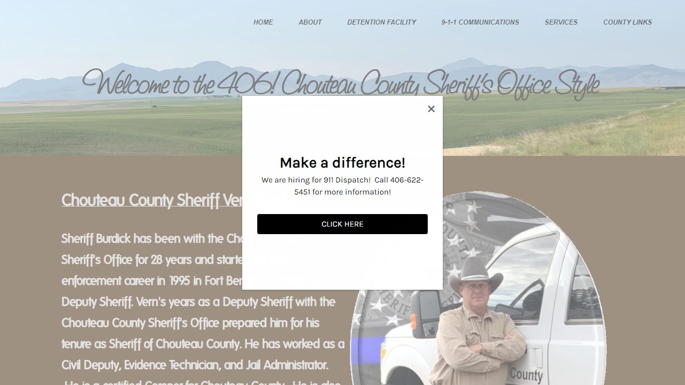 Welcome to the 406! Chouteau County Sheriff's Office Style